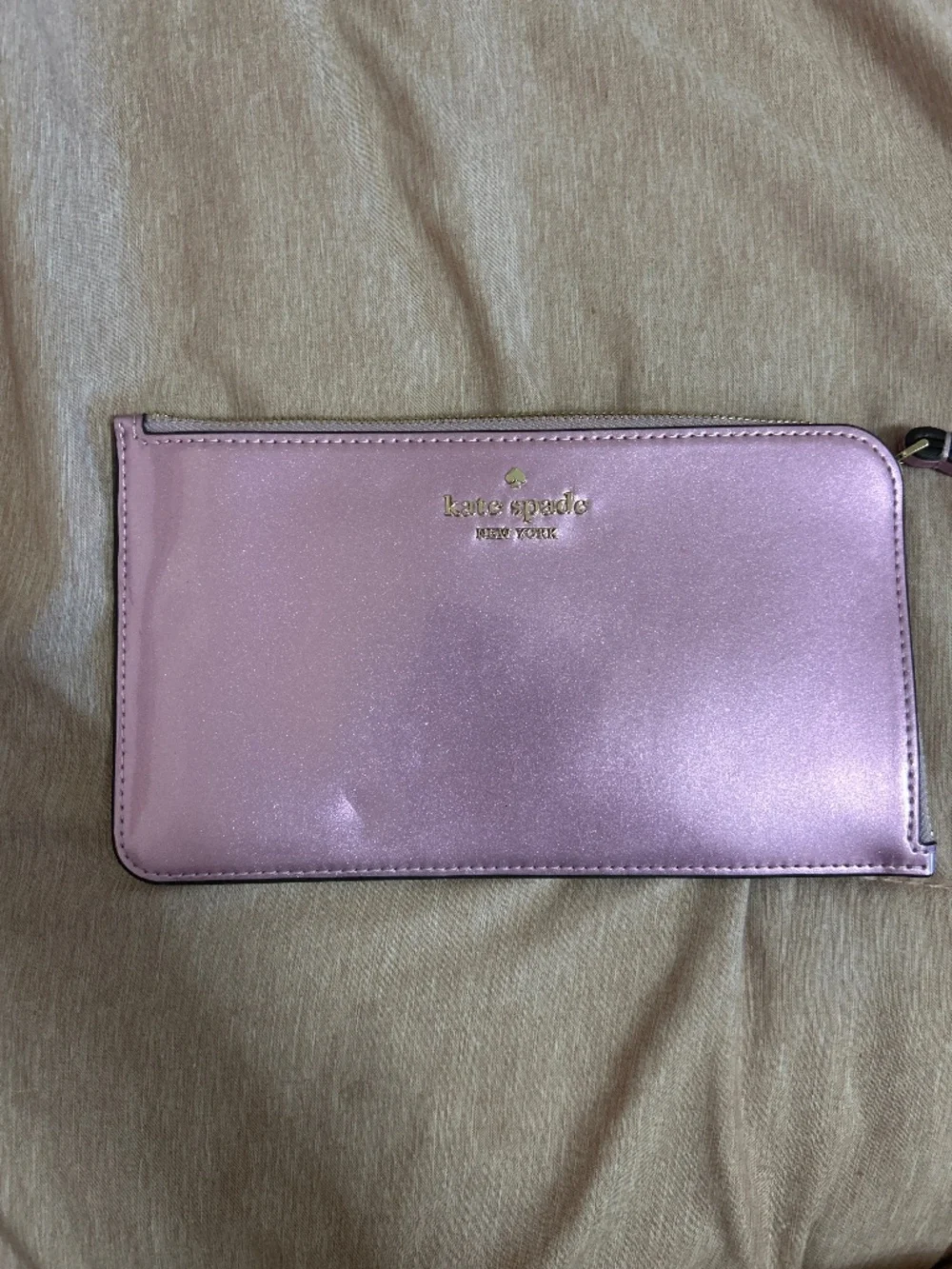 Kate Spade Metallic Lavender wristlet